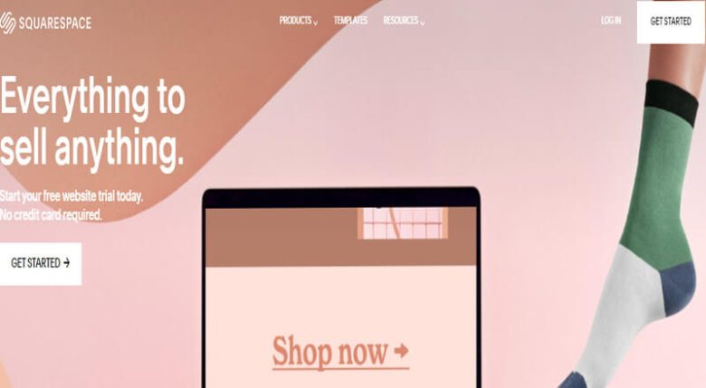 Website builders Squarespace homepage showcasing premium website builders, highlighting tools to create, design, and sell products online with professional website templates.