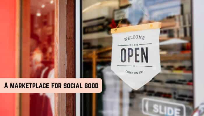 A marketplace for social good | tycoonstory media Social enterprise beauty brand products displayed on a table with makeup tools, highlighting ethical and purpose-driven cosmetics.