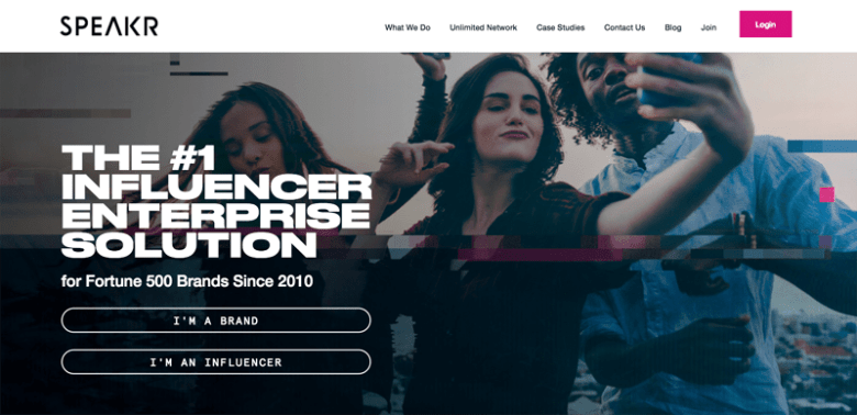 Influencer marketing platforms Speakr influencer marketing platforms