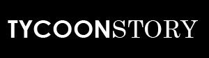 Tycoonstory media logo displayed in bold white text on a black background representing the brand identity.
