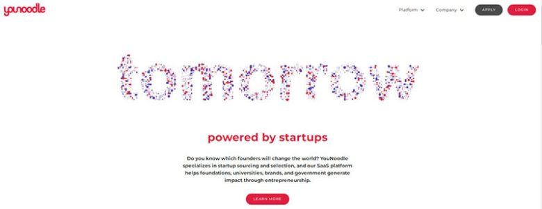 Younoodle startup Younoodle platform offering startup sourcing and selection services, helping entrepreneurs find the perfect co-founder for their startup.