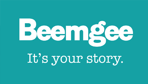 Beemgee logo- tycoonstory | tycoonstory media Beemgee brand logo with the tagline “it’s your story,” symbolizing digital tools designed for modern storytellers.