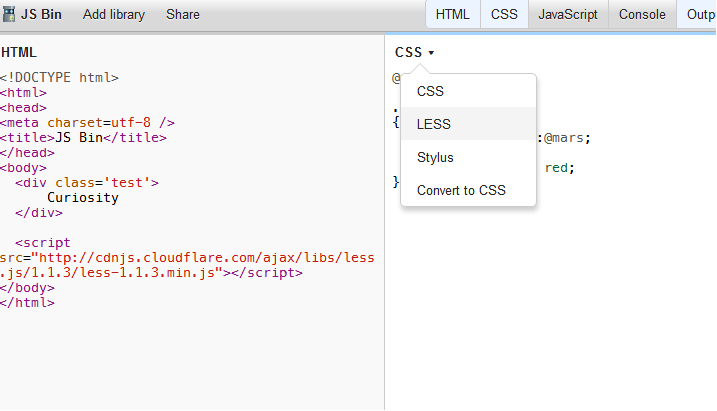 Jsbin website-tycoonstory | tycoonstory media Screenshot of the mozilla thimble online code editor displaying html and css files, showing basic html structure on a dark background.