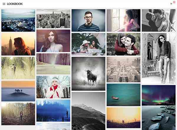 Lookbook Photography portfolio theme displaying image gallery grid and creative visual storytelling