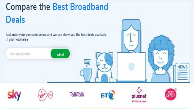 Usave broadband deals -tycoonstory | tycoonstory media A comparison page showing the best broadband internet deals from providers like sky, talktalk, bt, plusnet, and post office, with postcode submission for local offers.