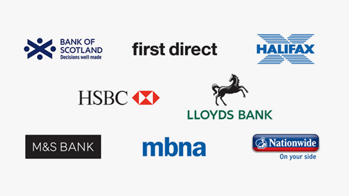 Uk bank accounts - tycoonstory | tycoonstory media Logos of major uk banks including hsbc, lloyds bank, halifax, nationwide, and bank of scotland, representing the uk financial sector.