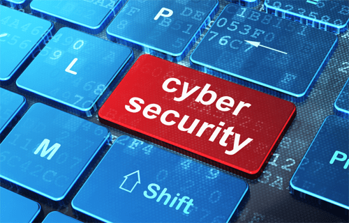 Cyber-security A computer keyboard with a prominent red key labeled “cyber security,” symbolizing the need for strong cyber security measures in digital environments.