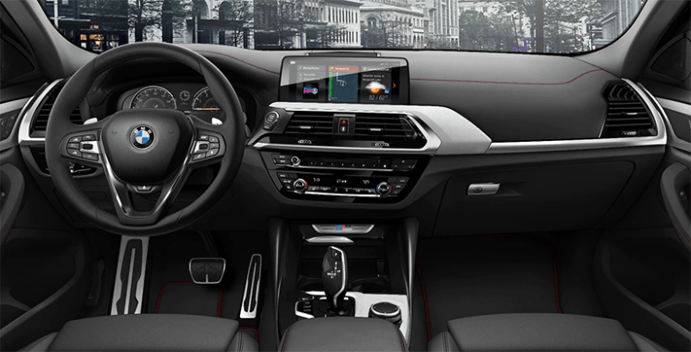 Bmw x4 Bmw x4 premium interior featuring modern dashboard, steering wheel, and infotainment system