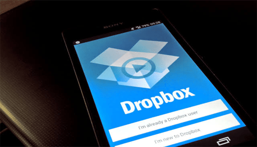File-sharing tools File-sharing tools illustrated through the dropbox mobile app interface for secure cloud file sharing
