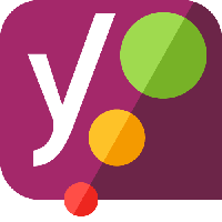 Yoast seo recommended for successful search engine optimization Yoast seo logo in purple and green colors, representing one of the widely used wordpress plugins for seo optimization.