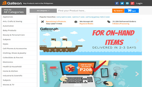 Top online shopping sites in philippine Galleon shopping sites in philippine