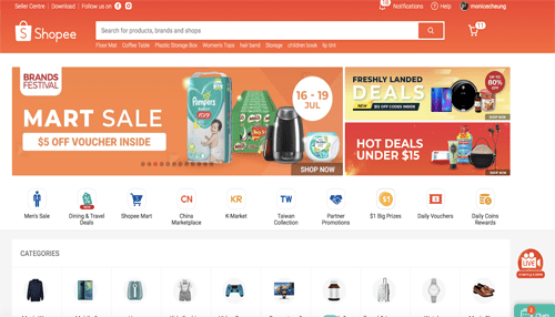 Top online shopping sites in singapore Shopee shopping sites in singapore