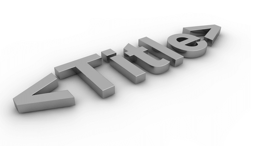 Title 3d graphic of html title tag showing its importance in on-page seo techniques