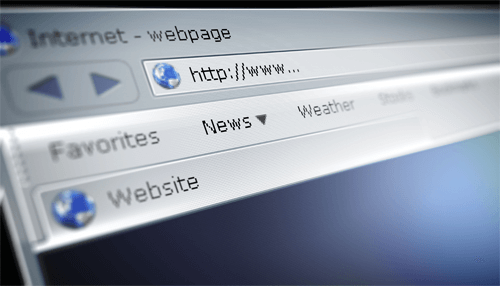 Url Close-up of a web browser address bar representing website optimization and on-page seo techniques