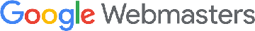 Google webmasters logo highlighting seo monitoring and website performance productivity tools.