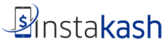 Instakash logo featuring the name in black and blue with a dollar sign and smartphone graphic, representing a fintech company focused on mobile cash solutions Instakash fintech companies in india