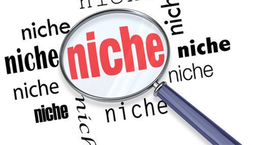 Start a dropshipping business Start a dropshipping business by selecting a profitable niche, illustrated with a magnifying glass highlighting the word niche
