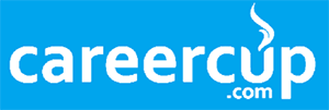 Careercup logo -tycoonstory | tycoonstory media Careercup. Com logo with white text and a stylized steaming cup icon on a blue background.