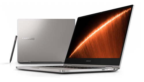 Samsung notebook 9 pro laptop Samsung laptop with sleek design and stylus, showing vibrant display for creative professionals.