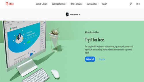 Adobe acrobat pro Adobe acrobat pro tools for creating, editing, and converting pdfs with ocr capabilities, supporting image to text converters.
