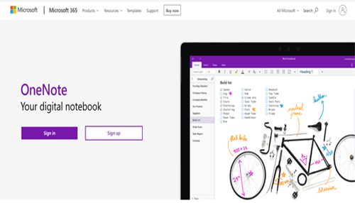 Image to text converters Microsoft onenote interface used as a digital notebook and ocr tool for image to text converters.
