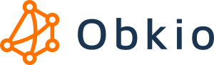 Obkio-logo-color-horizontal-transparent (1) | tycoonstory media Obkio logo featuring an orange network-style icon next to blue text.