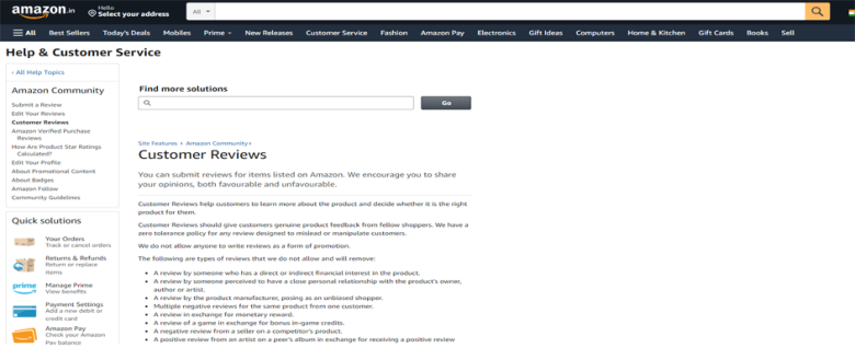 Amazon reviews Amazon customer reviews help and support page explaining product review guidelines and policies
