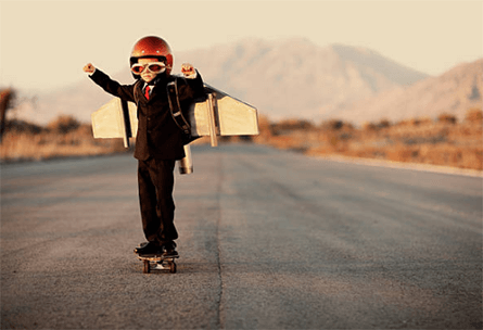 Startup mistakes Startup mistakes shown through an overconfident young entrepreneur with a jetpack, symbolizing unrealistic expectations and lack of preparation.
