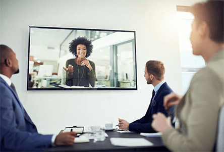 Online sales meeting Online sales meeting team