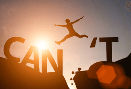 Passion in business-tycoonstory | tycoonstory media Startup business concept illustration showing an entrepreneur jumping across a gap, symbolizing risk-taking, vision, and startup success.