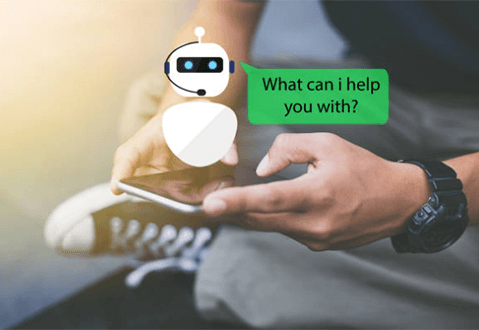 Chatbots improve customer service User interacting with an ai chatbot on a mobile phone, highlighting how chatbots improve customer experience with real-time assistance and automation.