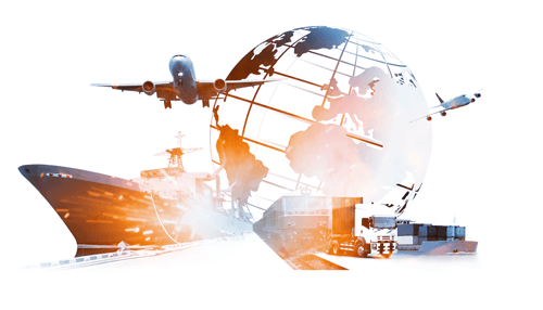 Choose a reputable shipping company - tycoonstory | tycoonstory media Cargo shipping concept with airplanes, cargo ships, and trucks moving goods across continents in global trade.