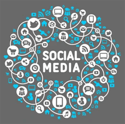 Ways to increase traffic to your website social media-tycoonstory | tycoonstory media A digital illustration of various social media icons interconnected, representing the power of social media in promoting blogs.