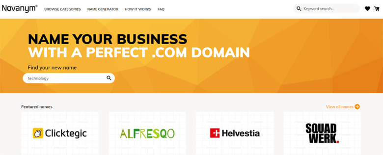 Business name generator Novanym business name generator