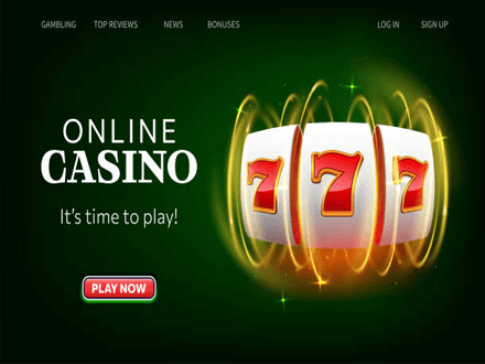 Quality casino website Online casino promotional banner showcasing a slot machine with the number 777, accompanied by a'Play Now' button to encourage users to engage.