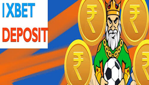 1xbet deposit 1xbet betting deposit promotion with king mascot, football, and rupee coins in colorful background.