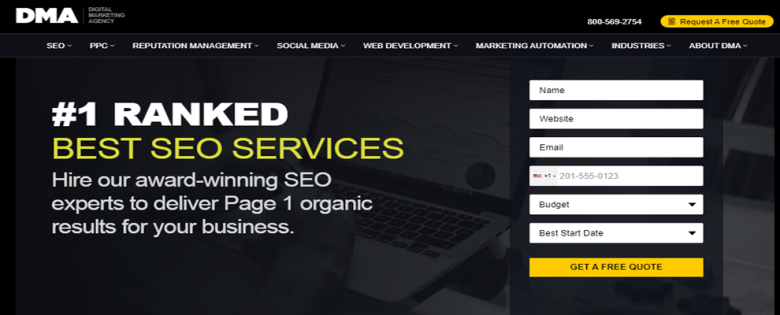 Seo companies Dma digital marketing agency offering best seo services, ranked as one of the best seo companies for small business, with a focus on page 1 organic results.