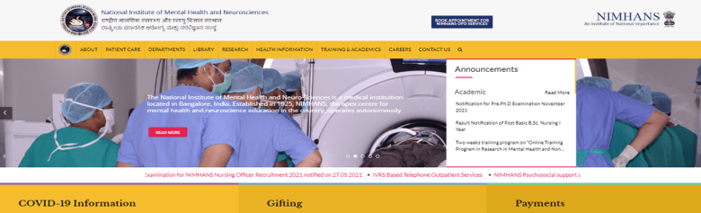 Top medical colleges Nimhans, bangalore national institute of mental health