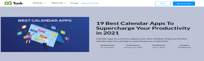 Ntask Ntask calender app