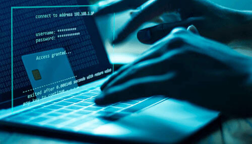 Merchant account security along with fraud protection High-risk merchant processing online transactions securely on a laptop with protected login credentials.