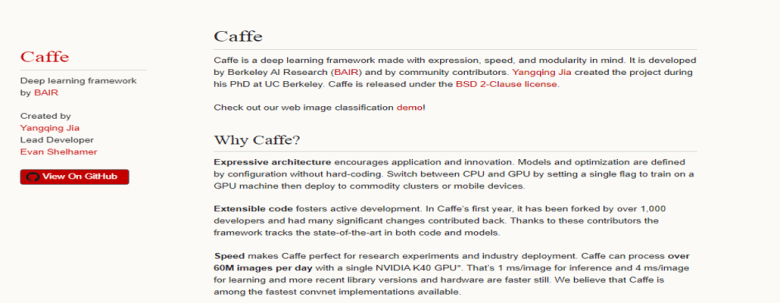 Caffe Caffe frameworks