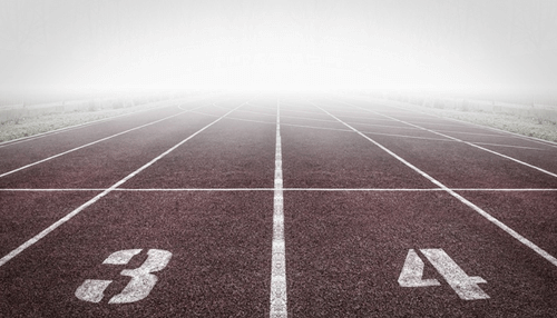 Choose quality over quantity Empty running track lanes marked with numbers, symbolizing sports competitions and betting odds featured on sportsbooks.