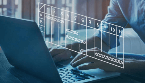 Assessing the project scope Individual creating professional estimates for small businesses, using digital tools to track and manage financial data.