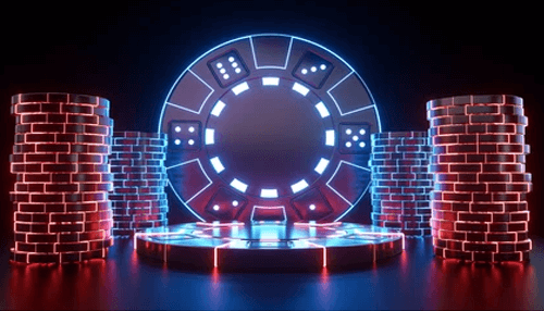 Reasons that make ufabet the best site Ufabet digital casino concept featuring glowing poker chips and a futuristic gaming backdrop.