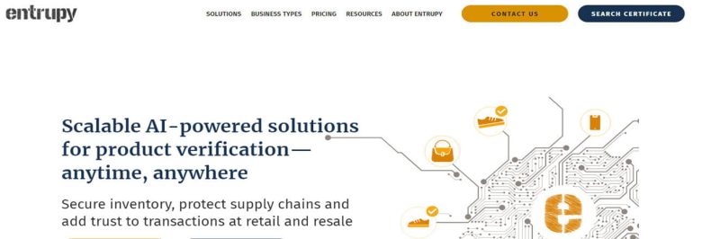 Entrupy Entrupy artificial intelligence tools