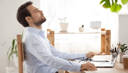 Taking a deep breath Taking a deep breath reduce stress