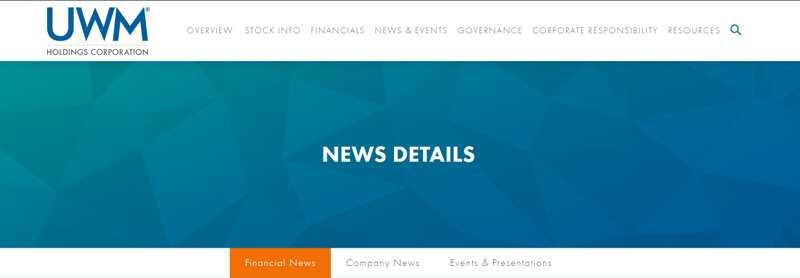 Stock And Investment Options Stock And Investment Options: UWM Holdings Corp