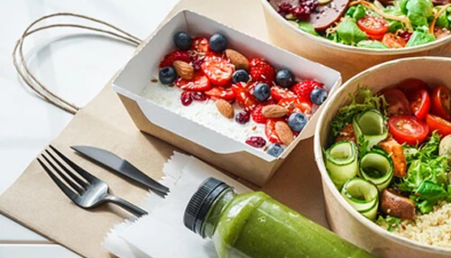 Meal kits dublin Freshly prepared meal with fruits and veggies — nutritious meal kits dublin delivery option.