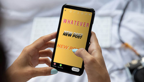 Use instagram stories to get your photos seen A person using instagram stories on a smartphone, showcasing creative ways to make your instagram profile noticed.