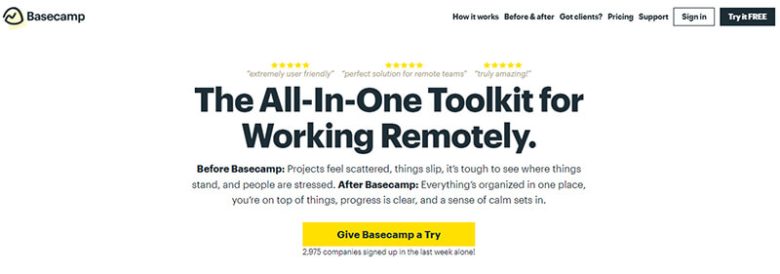 Basecamp Basecamp project management tool